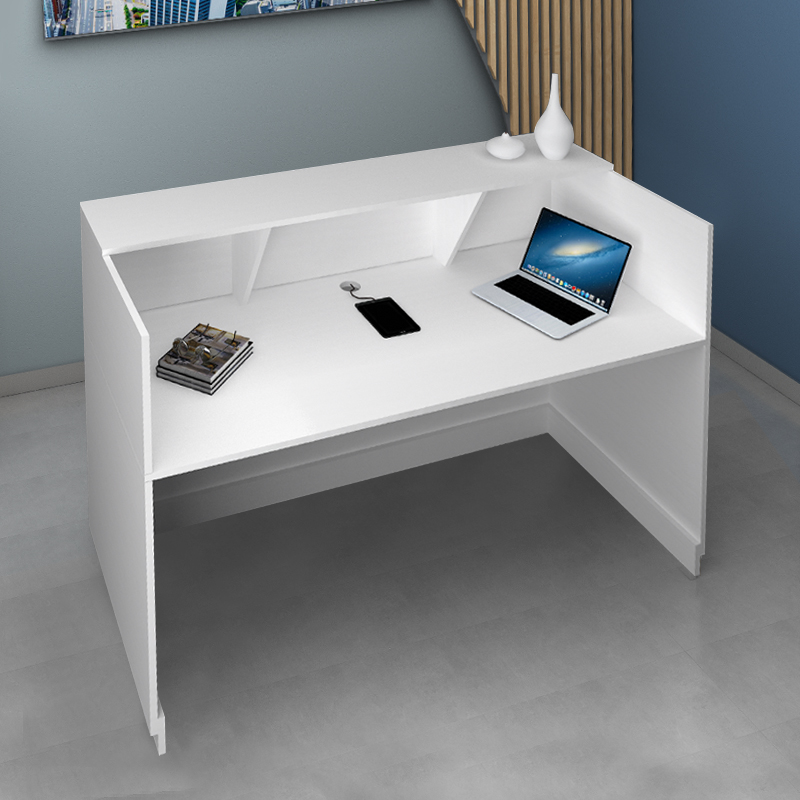 Γραφείο υποδοχής - reception χρώμα λευκό 4