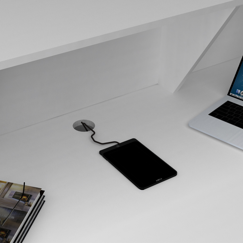 Γραφείο υποδοχής - reception χρώμα λευκό 5