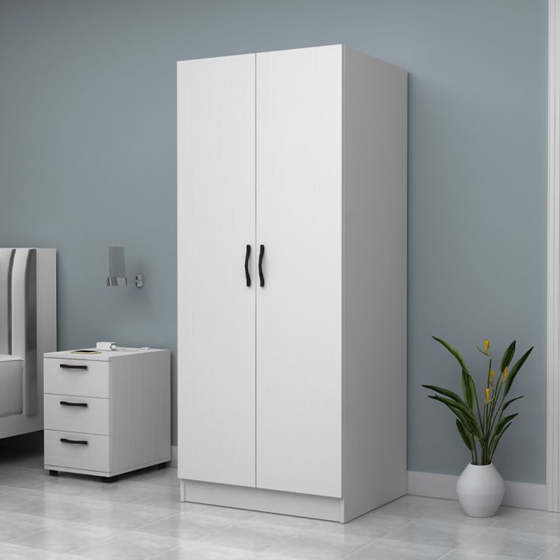Ντουλάπα ρούχων δίφυλλη χρώμα λευκό 2
