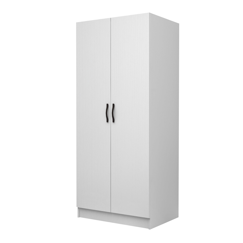 Ντουλάπα ρούχων δίφυλλη χρώμα λευκό 5