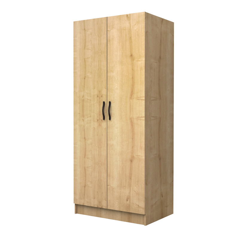 Ντουλάπα ρούχων δίφυλλη χρώμα φυσικό οξιάς 5