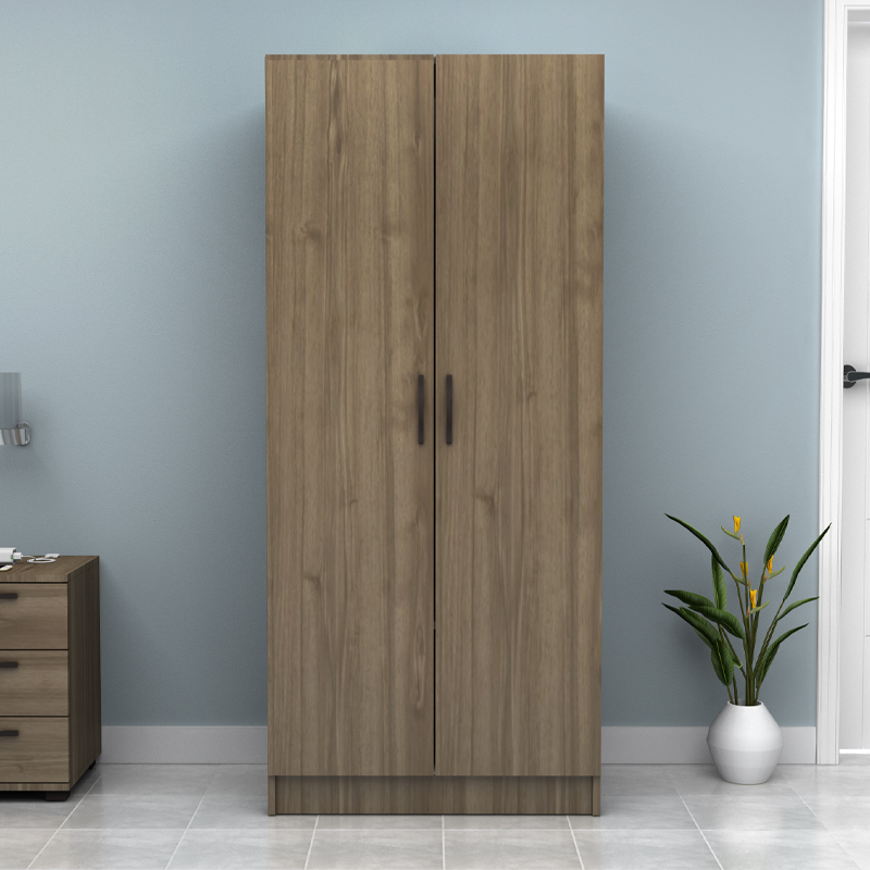 Ντουλάπα ρούχων δίφυλλη χρώμα καρυδί 4