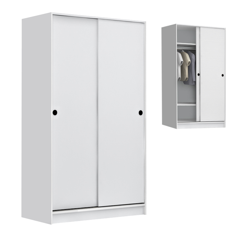 Ντουλάπα ρούχων δίφυλλη συρόμενη χρώμα λευκό