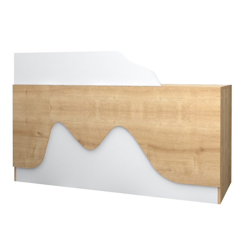 Γραφείο υποδοχής - reception χρώμα φυσικό οξιάς - λευκό 4