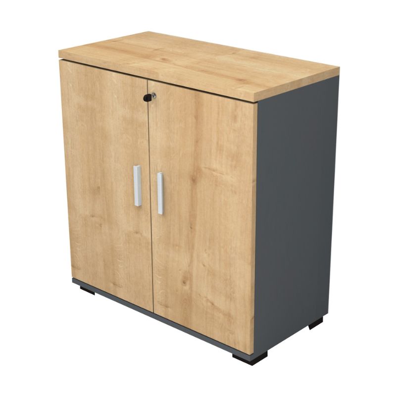 Ντουλάπι γραφείου επαγγελματικό χρώμα ανθρακί - φυσικό οξιάς 3