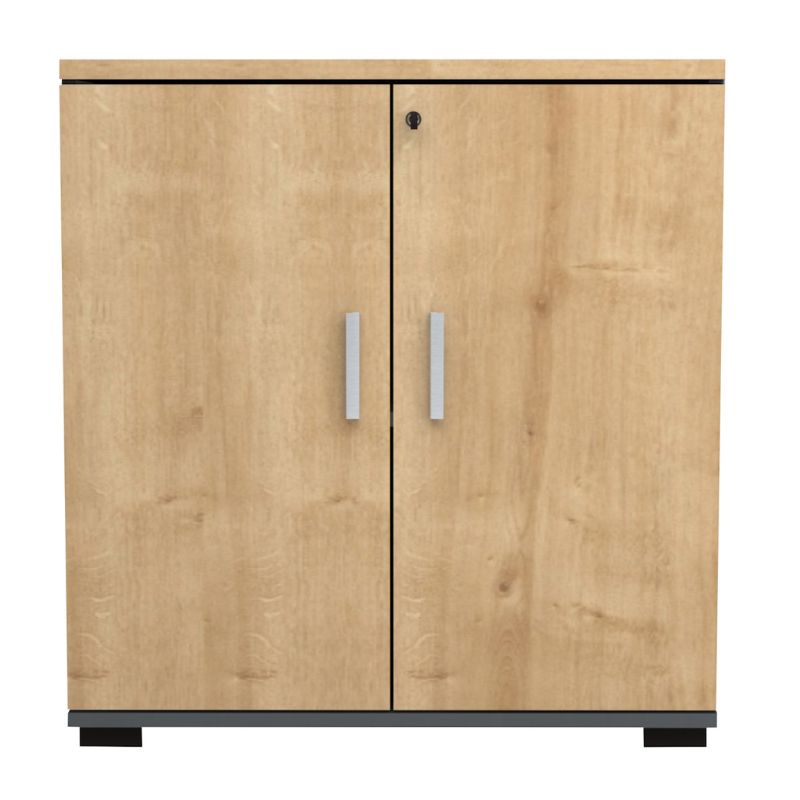 Ντουλάπι γραφείου επαγγελματικό χρώμα ανθρακί - φυσικό οξιάς 4