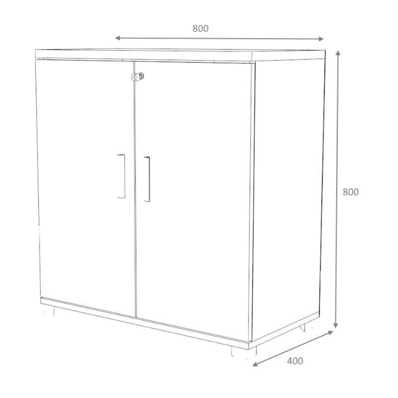 Ντουλάπι γραφείου επαγγελματικό χρώμα ανθρακί - φυσικό οξιάς 8