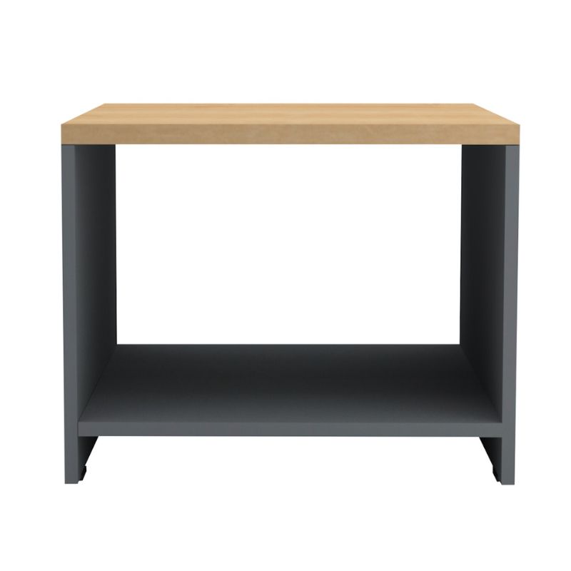 Τραπεζάκι γραφείου επαγγελματικό χρώμα ανθρακί - φυσικό οξιάς 4