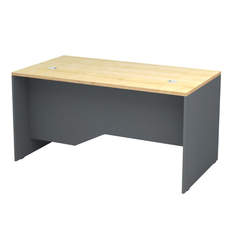 Γραφείο επαγγελματικό χρώμα ανθρακί - φυσικό οξιάς