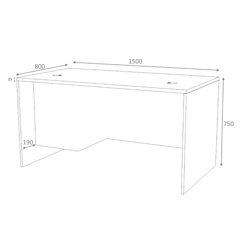 Γραφείο επαγγελματικό χρώμα ανθρακί - φυσικό οξιάς 7