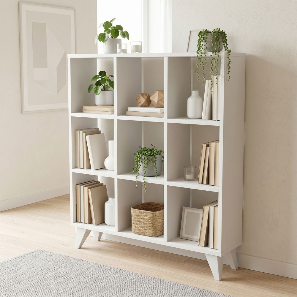 Βιβλιοθήκη Dorina2 INTRAHOME χρώμα λευκό 100x19x120εκ. Intrahomextra-8714592