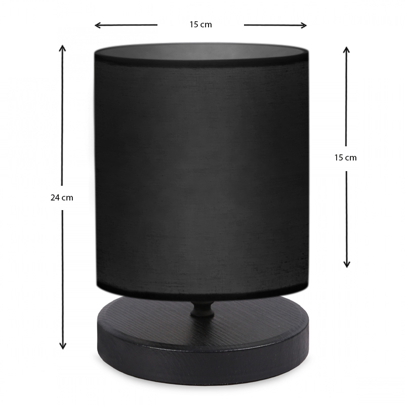 Φωτιστικό επιτραπέζιο ύφασμα/Mdf χρώμα μαύρο 4