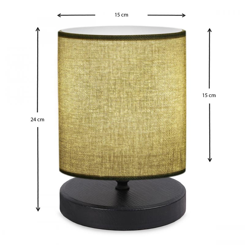 Φωτιστικό επιτραπέζιο ύφασμα/Mdf χρώμα πράσινο/μαύρο 3