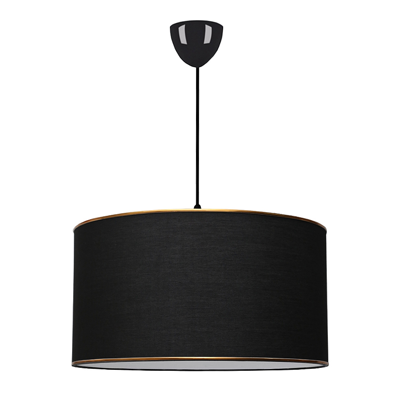 Φωτιστικό οροφής υφασμάτινο μονόφωτο χρώμα μαύρο