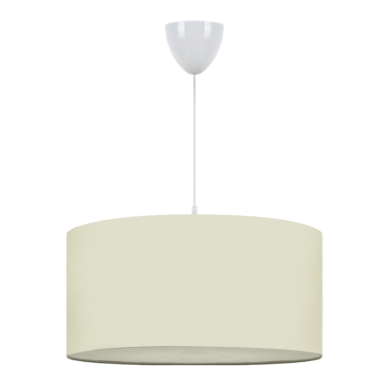Φωτιστικό οροφής υφασμάτινο μονόφωτο χρώμα εκρού