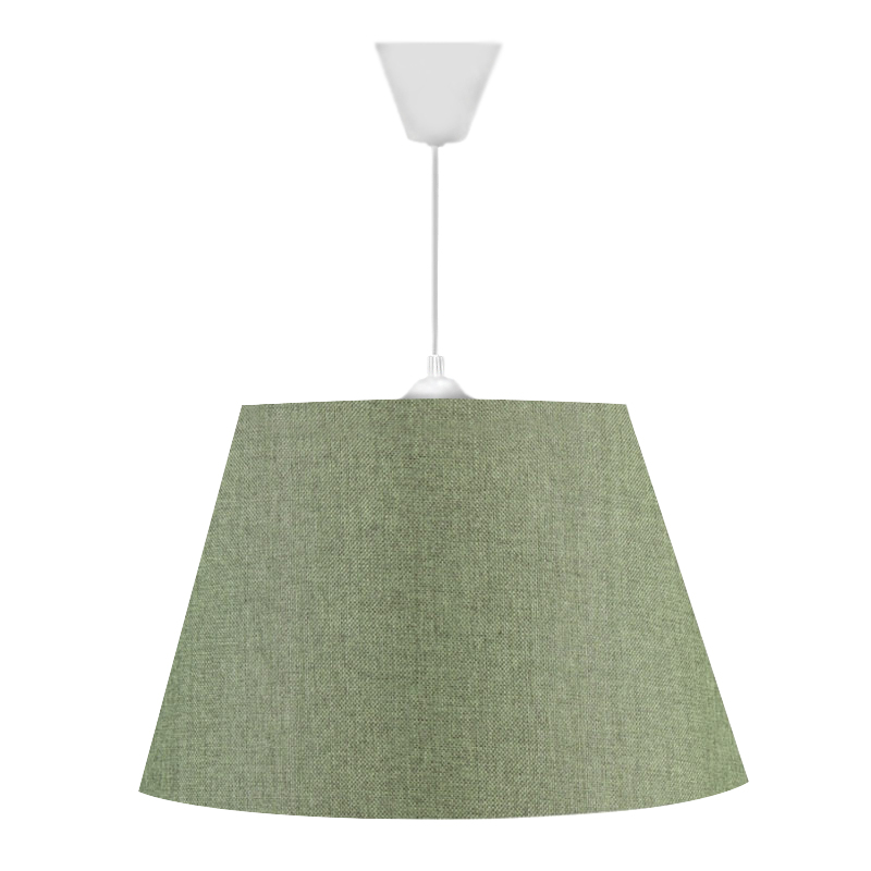 Φωτιστικό οροφής υφασμάτινο μονόφωτο χρώμα κυπαρισσί