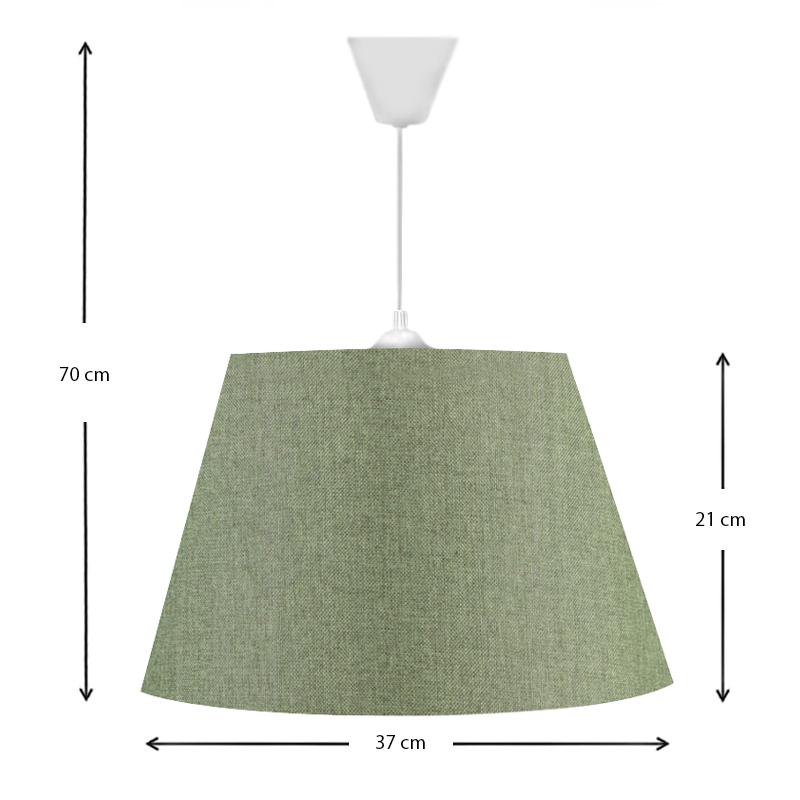 Φωτιστικό οροφής υφασμάτινο μονόφωτο χρώμα κυπαρισσί 3