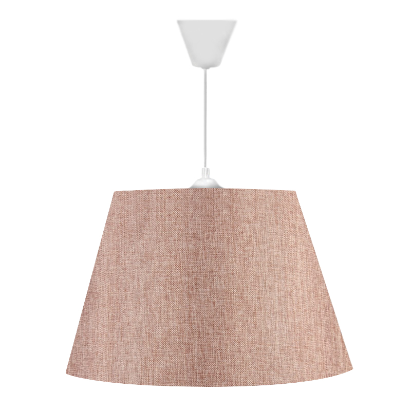 Φωτιστικό οροφής υφασμάτινο μονόφωτο χρώμα ροζ