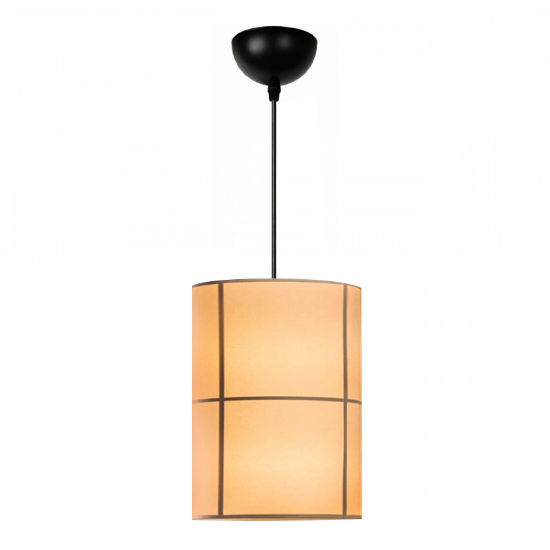 Φωτιστικό οροφής Strip Megapap E27 υφασμάτινο μονόφωτο χρώμα κρεμ Φ28x100εκ.