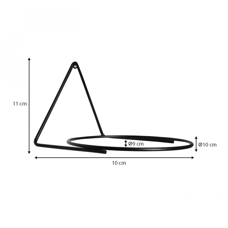 Βάση - ζαρντινιέρα επιτοίχια σετ 2 τμχ μεταλλική για φυτά εσωτερικού και εξωτερικού χώρου χρώμα μαύρο 3