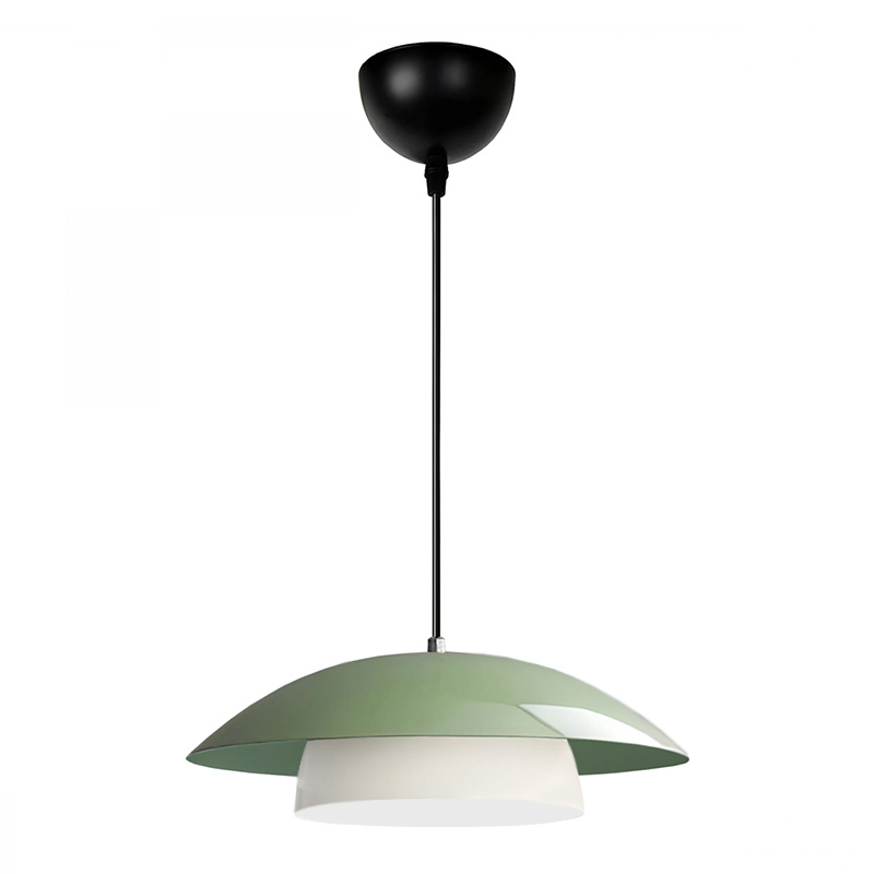 Φωτιστικό οροφής E27 μεταλλικό μονόφωτο χρώμα μέντα Ø36x100εκ.