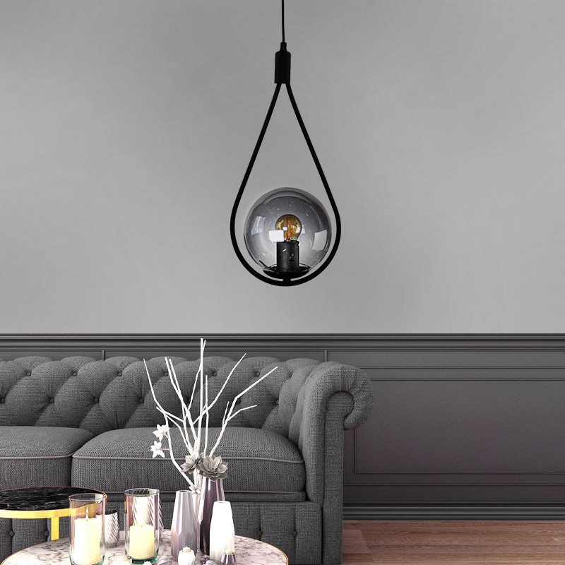 Φωτιστικό οροφής E27 μεταλλικό μονόφωτο χρώμα μαύρο 2