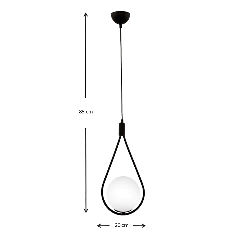 Φωτιστικό οροφής E27 μεταλλικό μονόφωτο χρώμα μαύρο 3