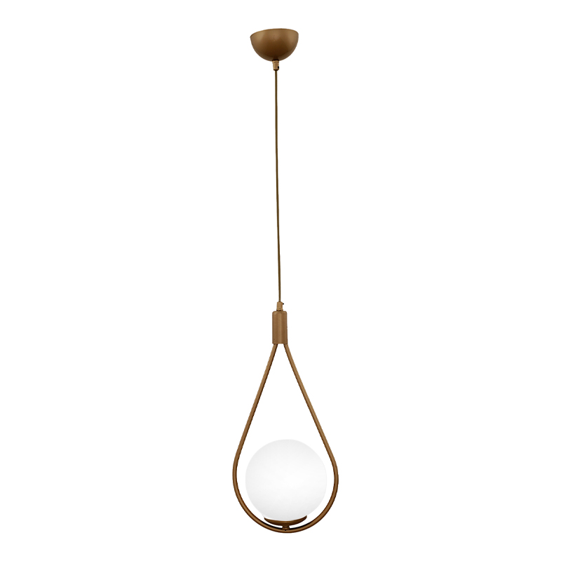 Φωτιστικό οροφής E27 μεταλλικό μονόφωτο χρώμα χρυσό ματ