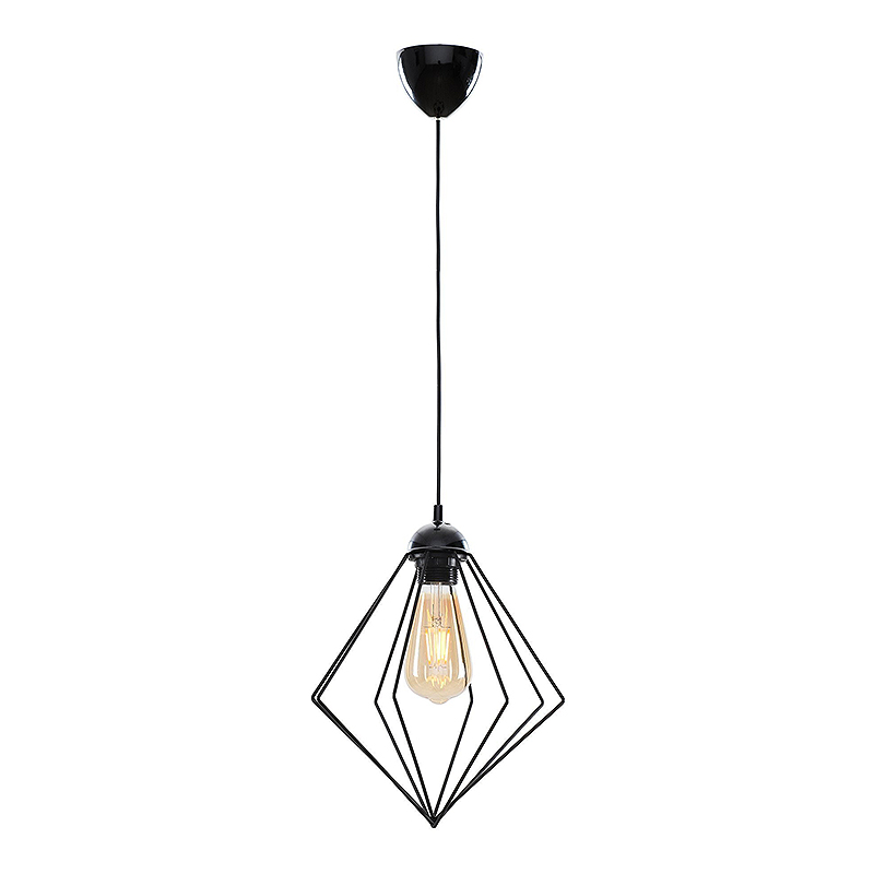 Φωτιστικό οροφής E27 μεταλλικό μονόφωτο χρώμα μαύρο