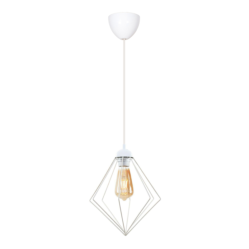 Φωτιστικό οροφής E27 μεταλλικό μονόφωτο χρώμα λευκό