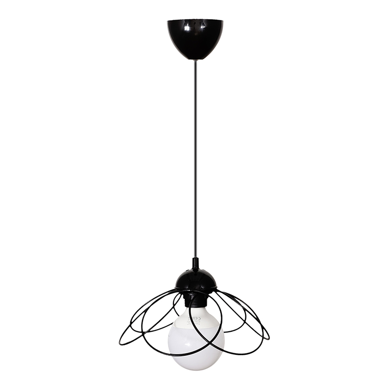 Φωτιστικό οροφής E14 μεταλλικό μονόφωτο χρώμα μαύρο