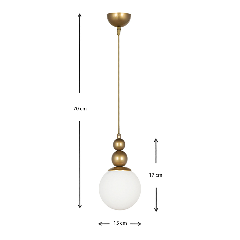 Φωτιστικό οροφής E27 μεταλλικό μονόφωτο χρώμα χρυσό 3