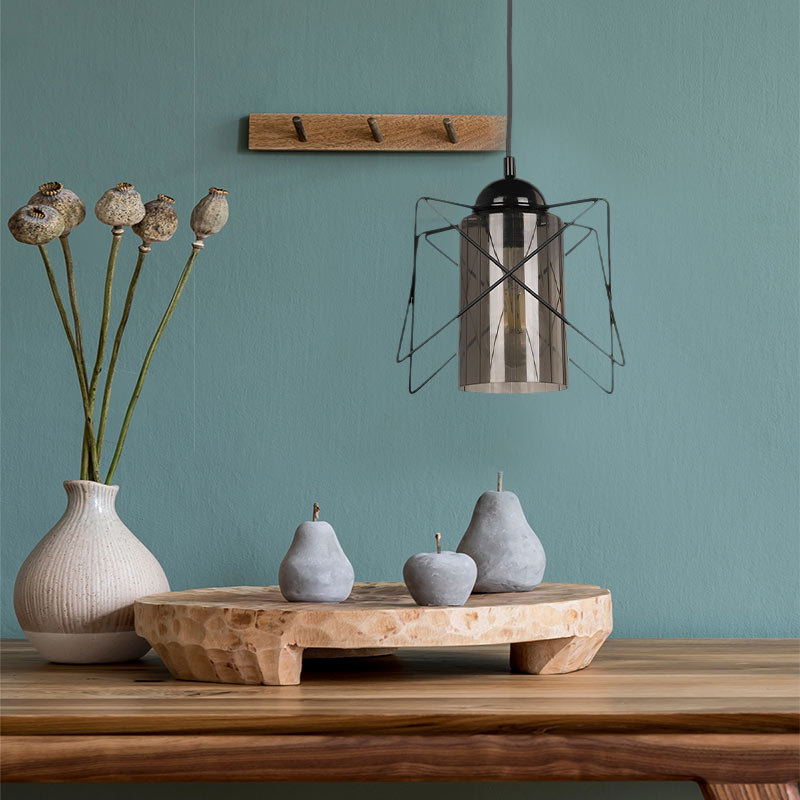 Φωτιστικό οροφής E27 μεταλλικό μονόφωτο χρώμα μαύρο 2