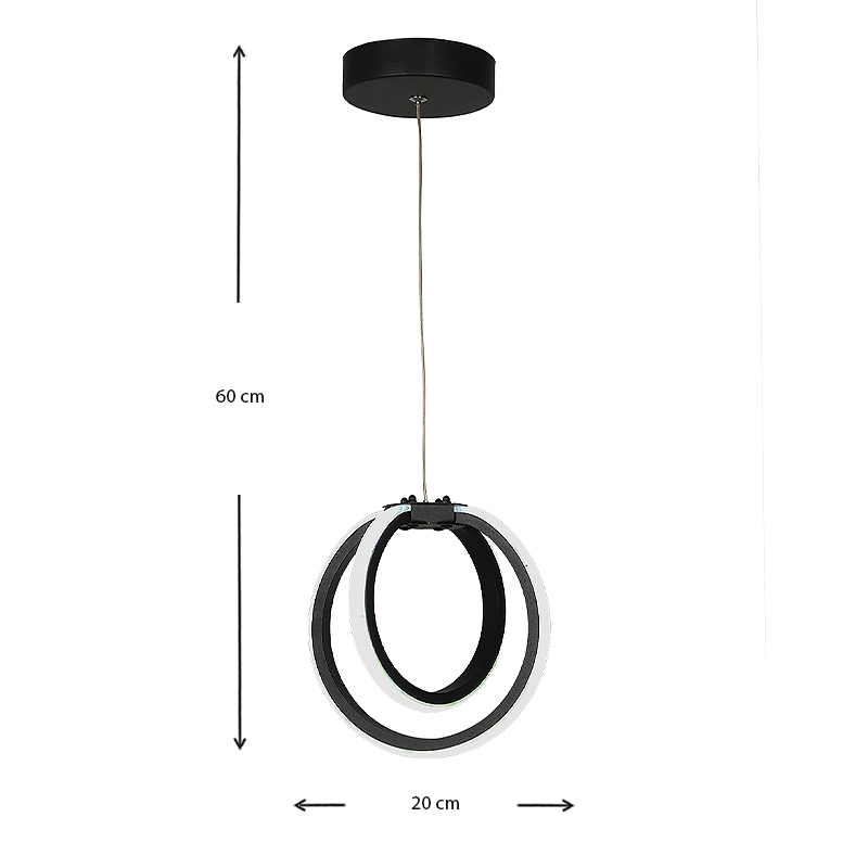Φωτιστικό οροφής Led μεταλλικό μονόφωτο χρώμα μαύρο 3