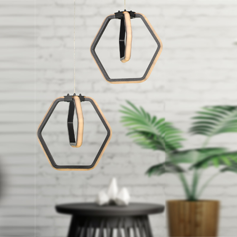 Φωτιστικό οροφής Led μεταλλικό δίφωτο χρώμα μαύρο 2