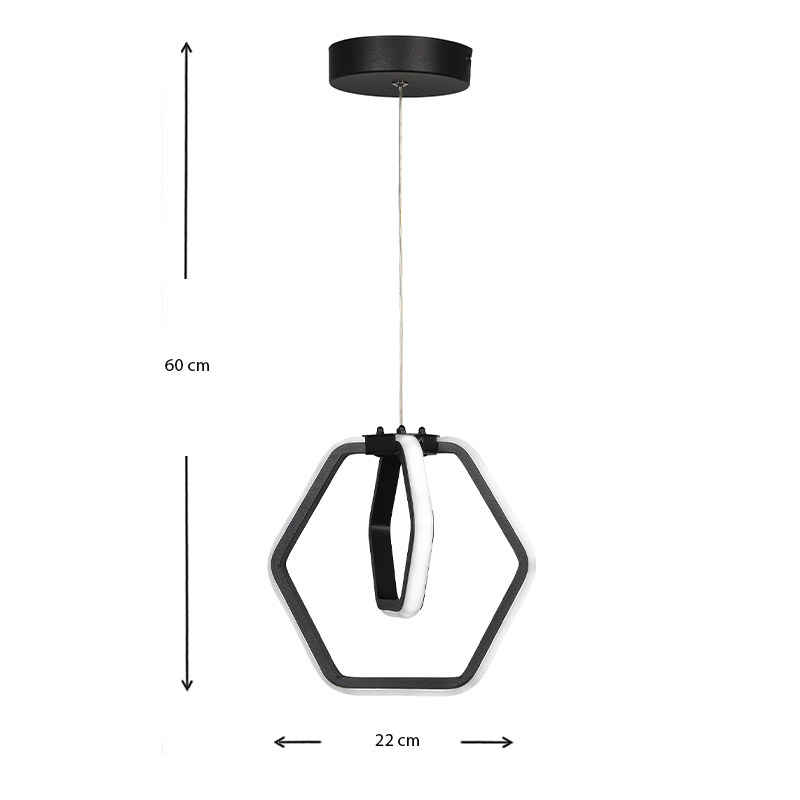 Φωτιστικό οροφής Led μεταλλικό μονόφωτο χρώμα μαύρο 3