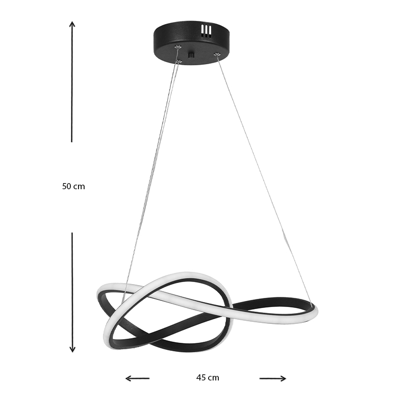 Φωτιστικό οροφής Led μεταλλικό μονόφωτο χρώμα μαύρο 3