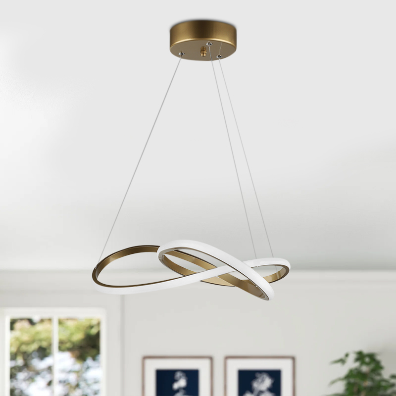 Φωτιστικό οροφής Led μεταλλικό μονόφωτο χρώμα χρυσό 2