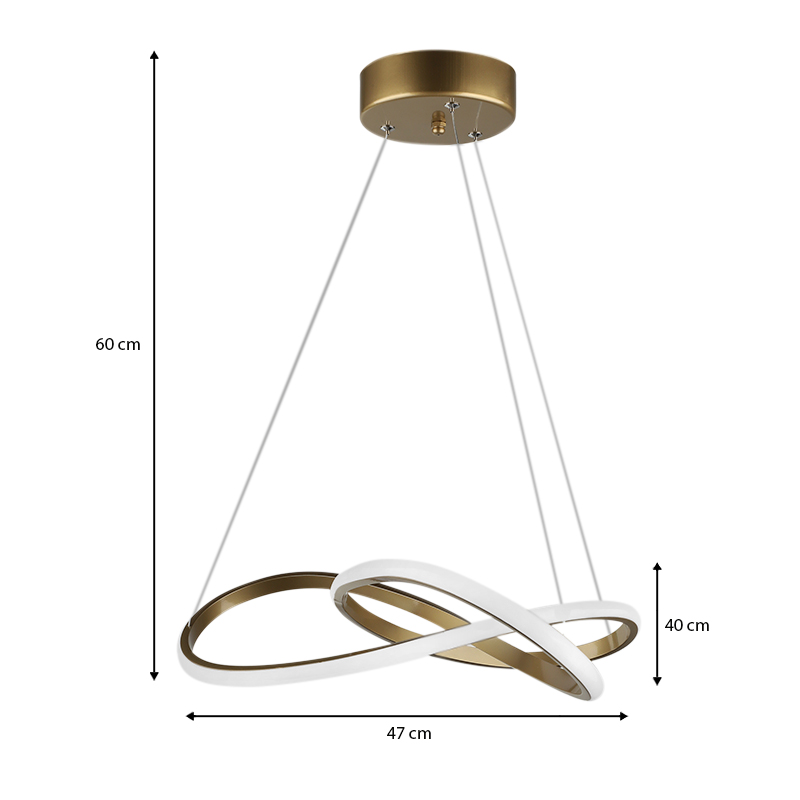 Φωτιστικό οροφής Led μεταλλικό μονόφωτο χρώμα χρυσό 3
