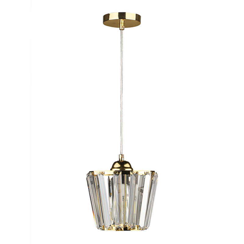 Φωτιστικό οροφής E27 γυάλινο μονόφωτο χρώμα χρυσό