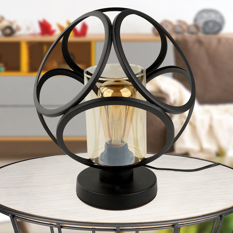 Φωτιστικό επιτραπέζιο E27 μεταλλικό χρώμα μαύρο 2