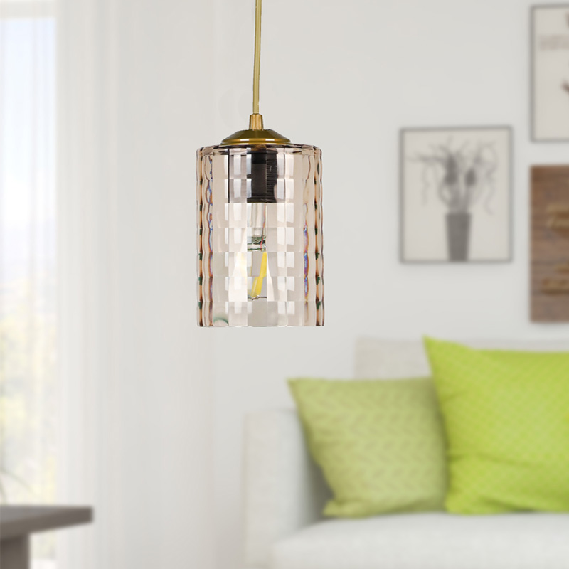 Φωτιστικό οροφής E27 ακρυλικό μονόφωτο χρώμα χρυσό 2