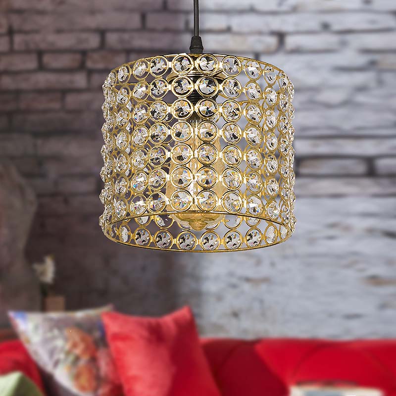 Φωτιστικό οροφής E27 μεταλλικό - γυάλινο μονόφωτο χρώμα χρυσό 2