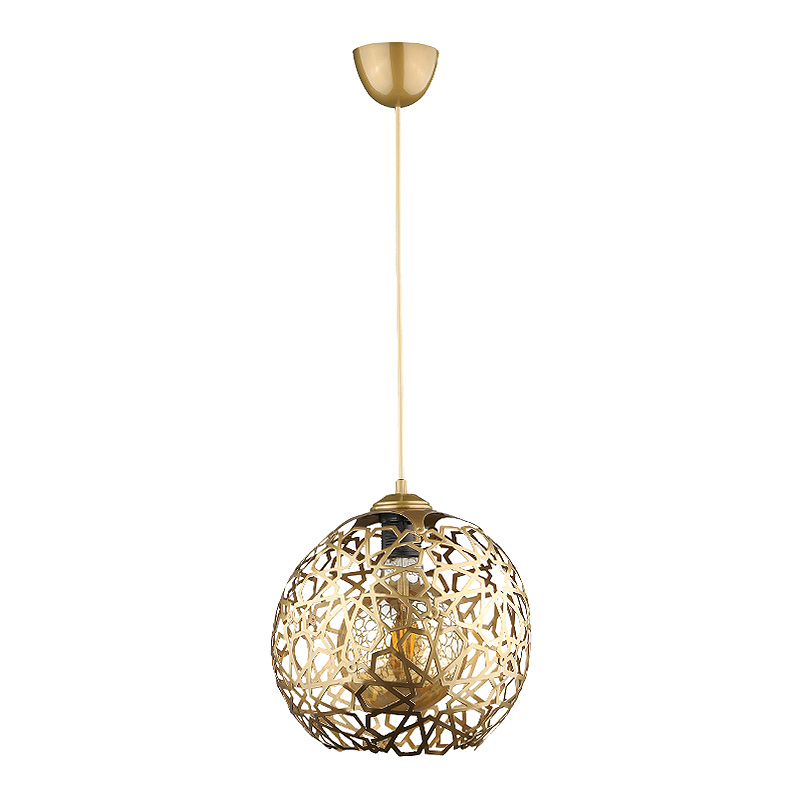 Φωτιστικό οροφής E27 μεταλλικό μονόφωτο χρώμα χρυσό