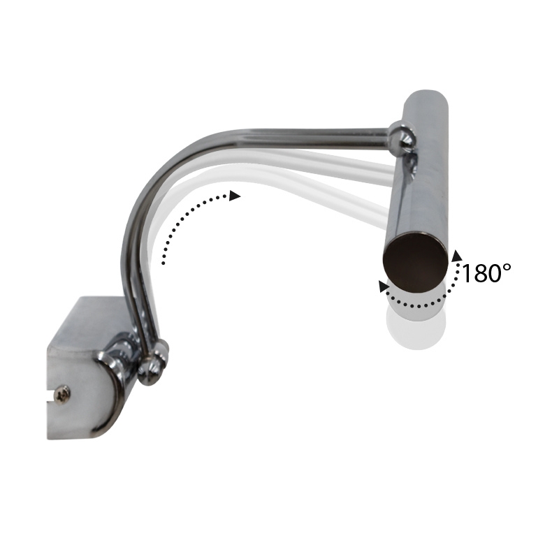 Απλίκα καθρέπτη μπάνιου LED μεταλλική χρώμα χρωμίου 35εκ. 3