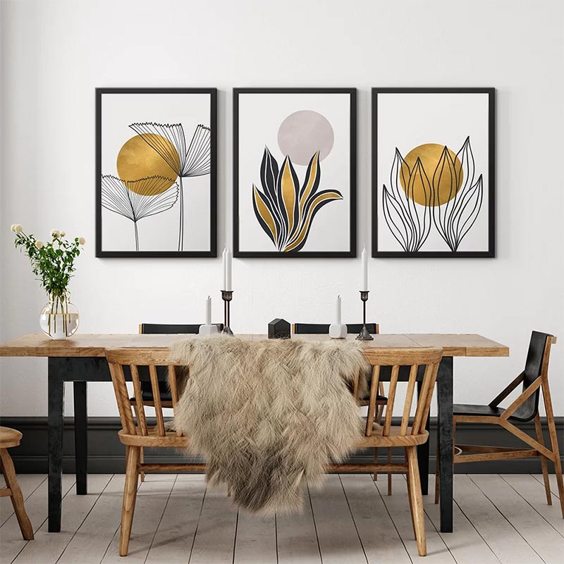 Πίνακας "Plants" Megapap 3 τμχ. σε πλαίσιο 35x45x2εκ. 2