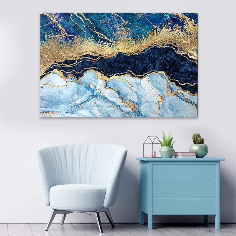 Πίνακας σε καμβά "Deep Blue" ψηφιακής εκτύπωσης 2