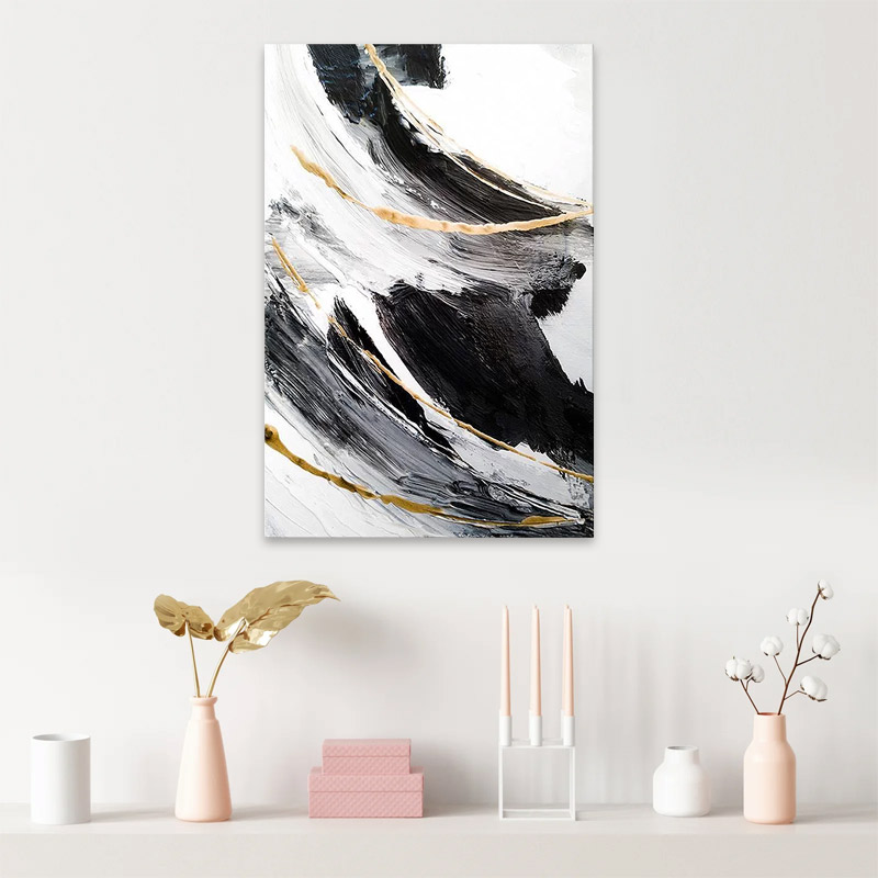 Πίνακας σε καμβά "Golden Reflections" ψηφιακής εκτύπωσης 2