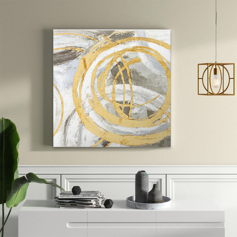 Πίνακας σε καμβά "Exotic Circles" Megapap ψηφιακής εκτύπωσης 50x50x3εκ. 2