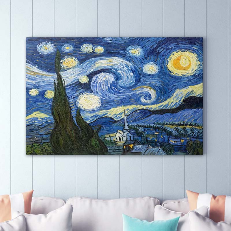 Πίνακας σε καμβά "Starry Night" ψηφιακής εκτύπωσης 2